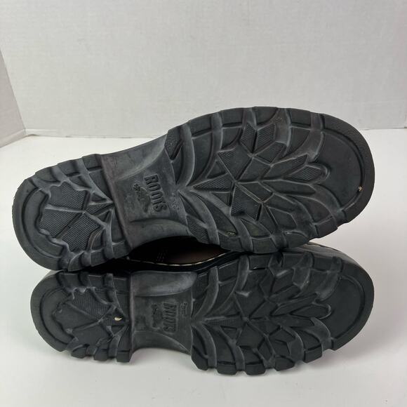 ROOTS TUFF Vintage Brown Leather Hiking/Work Lace-up Boots Chunky Sole Rugged - Picture 13 of 16